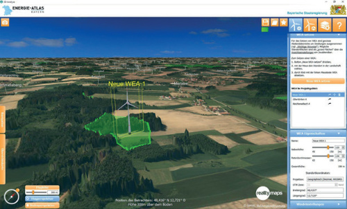 Projekt-Visualisierungen - 3D-Analysen / Simulation von Anlagen in der Landschaft